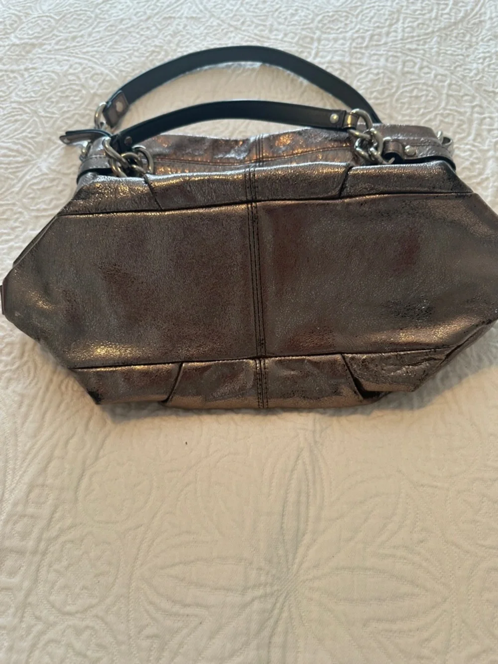 Coach Brooke HOBO Bag Y2K Metallic 100% full grain cowhide leather - Picture 3 of 14